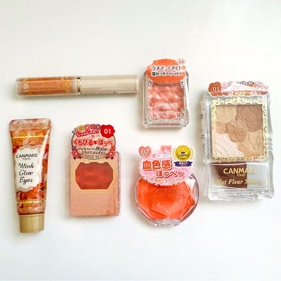 CANMAKE bundle: cream cheek & lip, nose shading, cream concealer, eyeshadows! - Picture 1 of 7